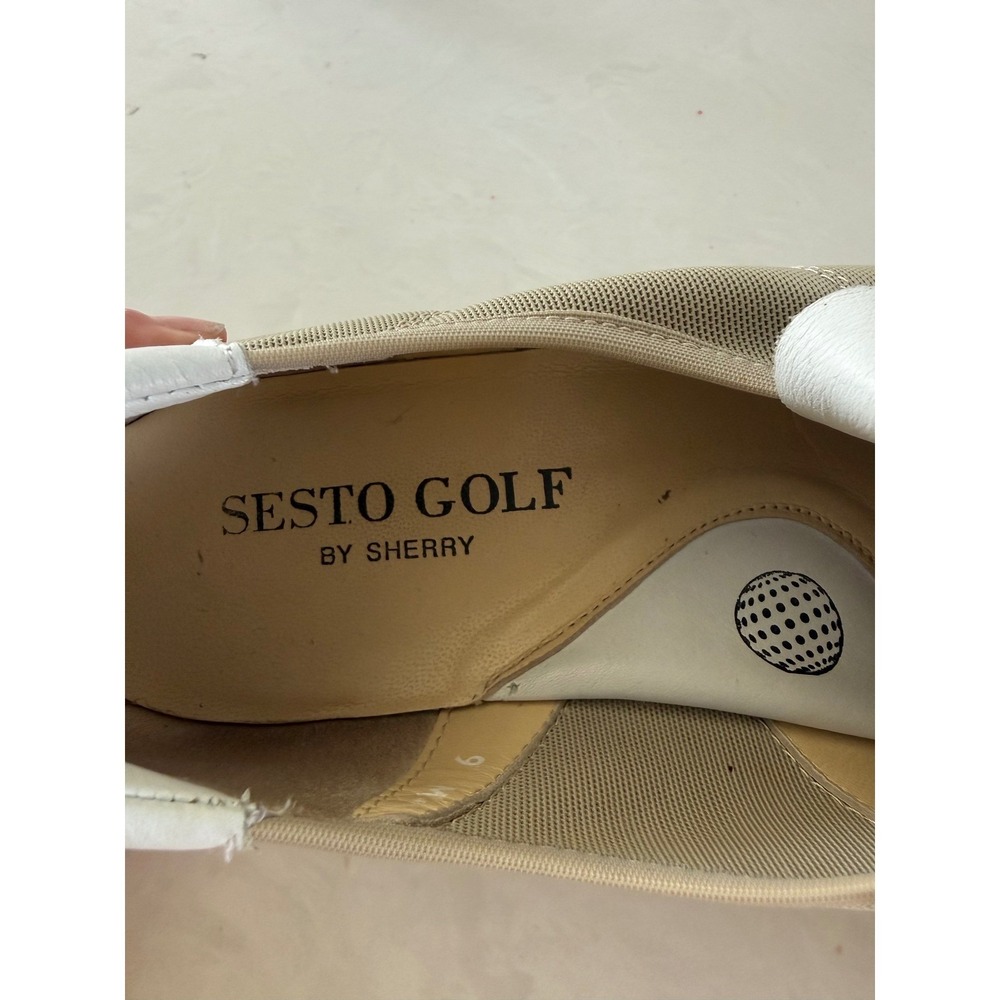 Sesto Golf By Sherry Womens Golf Shoes Spikeless Leather Italy Size 9 - Picture 8 of 10